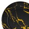 Black with Gold Marble Round Disposable Paper Charger Plates - 13" (120 Plates)